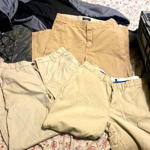 Three pair of men’s khaki jeans, size 36, 30